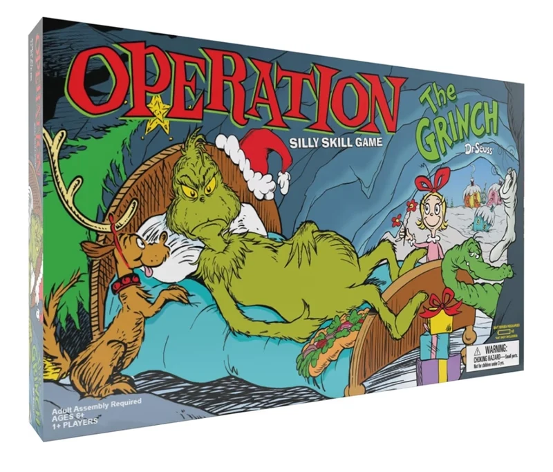 Operation: The Grinch Board Game | Classic Dr. Seuss Art & Custom Funatomy Parts