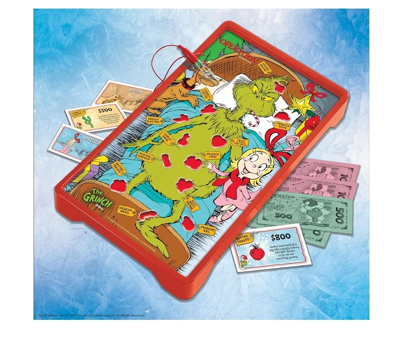 Operation: The Grinch Board Game | Classic Dr. Seuss Art & Custom Funatomy Parts