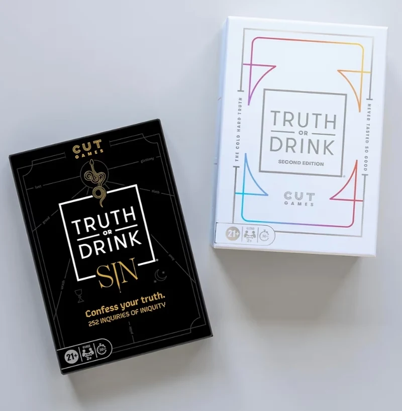 Truth or Drink: Bachelorette Party Edition | Adult Party Game by Cut | 108 Revealing and Hilarious Questions for Girls Nights Out or In | Ages 21+ | 2+ Players | 30 Mins.