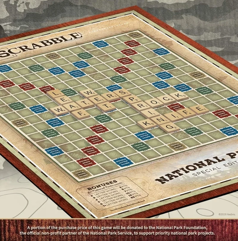 USAOPOLY Scrabble: National Parks | Ages 8+, 2-4 Players - 1 Set