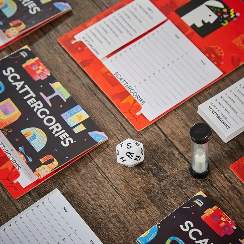 Hasbro Gaming Scattergories Classic Board Game, Party Game for Adults and Teens Ages 13 and up - 2+ Players
