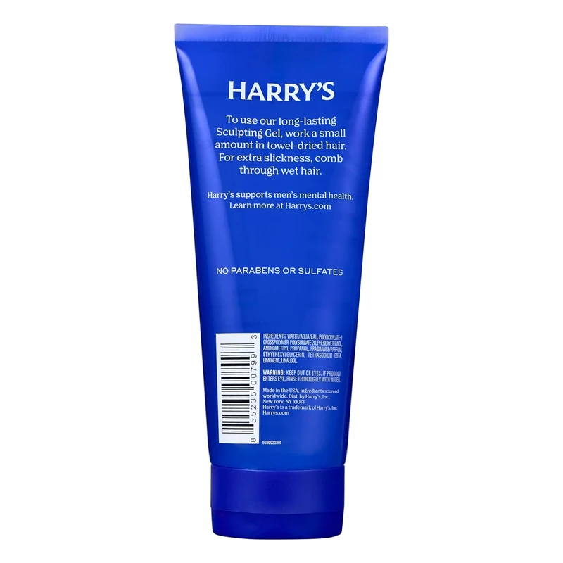 Sculpting Hair Gel for Men with Firm Hold and Polished Finish - 6.7 fl oz - Alcohol-Free Formula (Pack of 2)