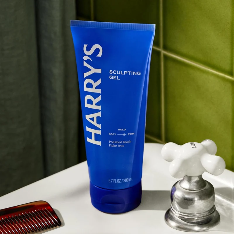 Sculpting Hair Gel for Men with Firm Hold and Polished Finish - 6.7 fl oz - Alcohol-Free Formula (Pack of 2)