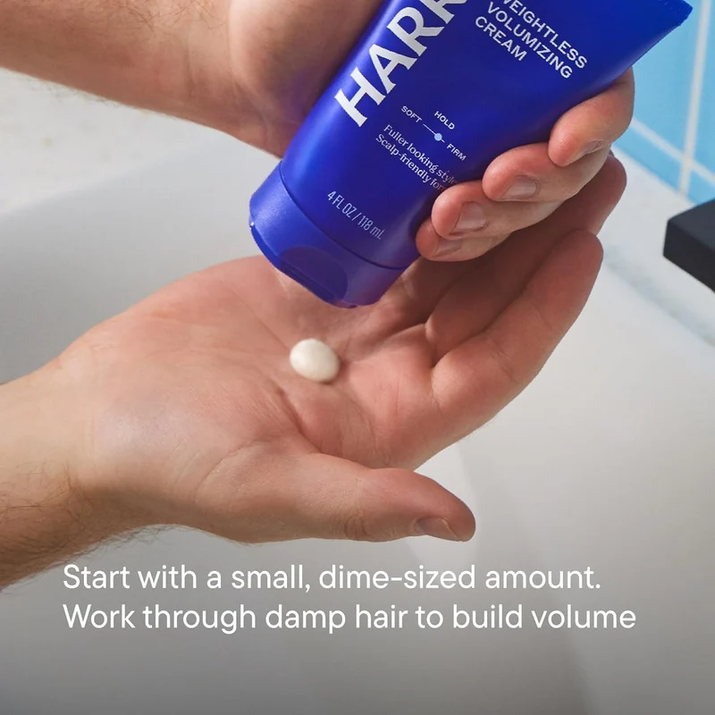 Weightless Volumizing 4 fl oz Lightweight Men's Hair Cream for Thin or Fine Hair (Pack of 2)