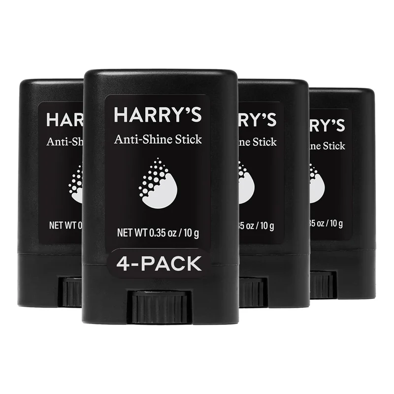Anti-Shine Stick Facial Skin Care for Men for Oily Skin Controls and Absorbs Oil for Matte Finish - (4 Pack)