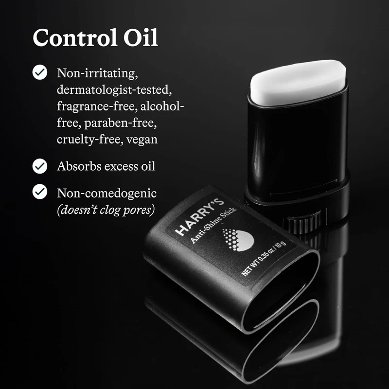 Anti-Shine Stick Facial Skin Care for Men for Oily Skin Controls and Absorbs Oil for Matte Finish - (4 Pack)