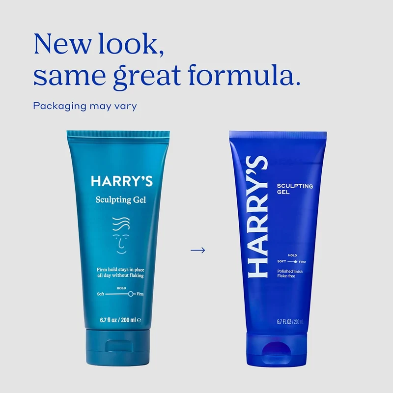 Sculpting Hair Gel for Men with Firm Hold and Polished Finish - 6.7 fl oz - Alcohol-Free Formula - (Pack of 2)