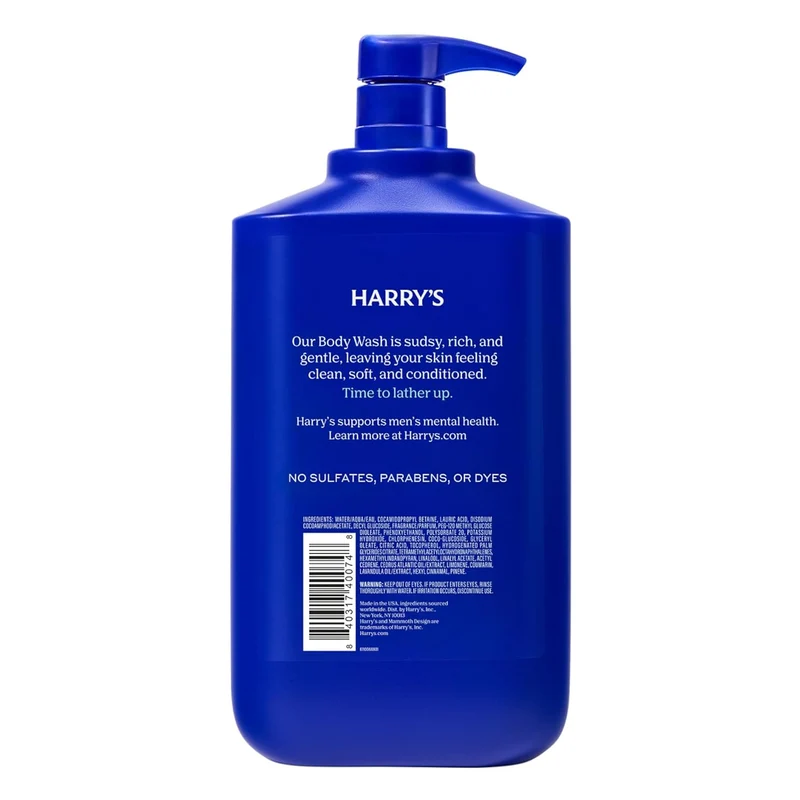 Men's Body Wash Shower Gel for Men - No Parabens, Sulfates, or Dyes Wildlands (30 fl oz)