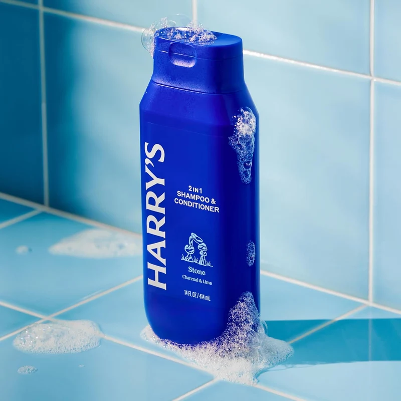 Men's 2 in 1 Shampoo and Conditioner for All Hair Types No Parabens or Sulfates - New Stone Scent - (3 Pack) 14 fl oz