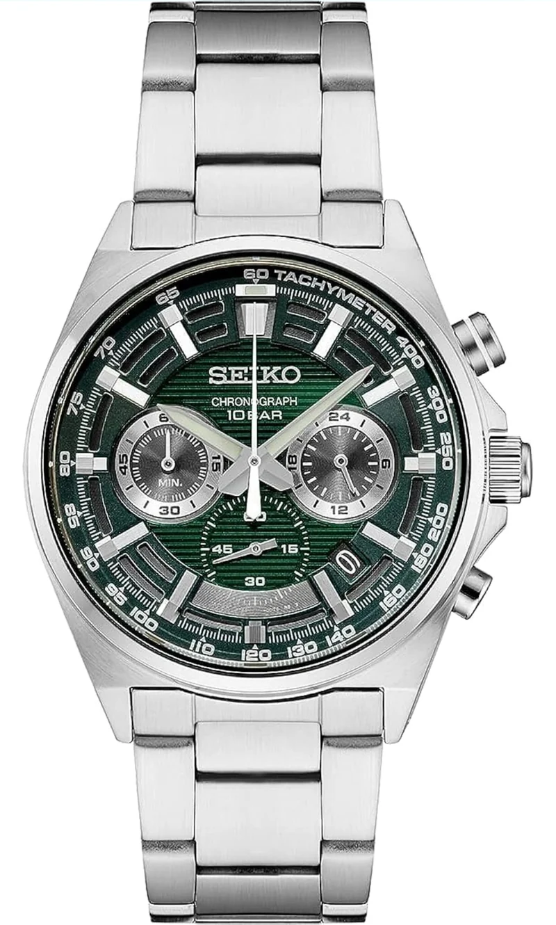 SEIKO Watch for Men - Essentials - Quartz Chronograph, Tachymeter