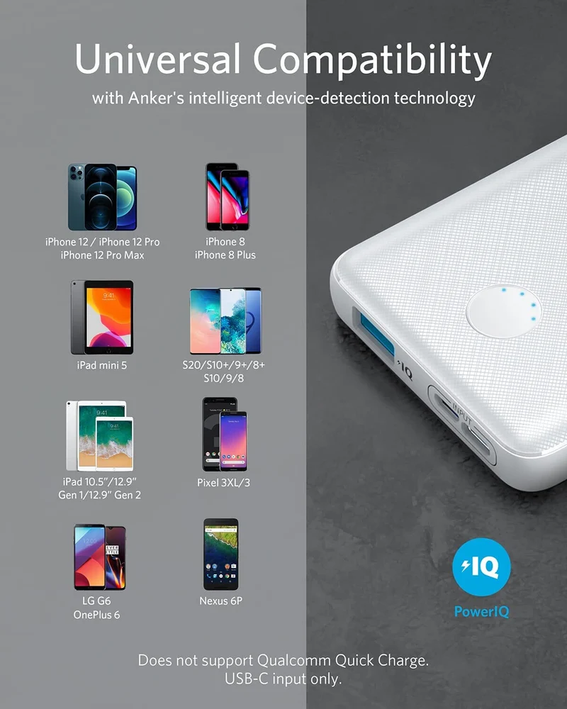 Portable Charger 313 Power Bank PowerCore Slim 10K 10000mAh Battery Pack PowerIQ