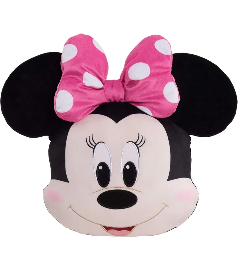 Disney Classics Character Heads, Minnie Mouse, 13.5-inch Large Plushie, Stuffed Animals, Kids Toys for Ages 2 Up by Just Play