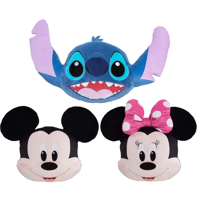 Disney Classics Character Heads, Minnie Mouse, 13.5-inch Large Plushie, Stuffed Animals, Kids Toys for Ages 2 Up by Just Play