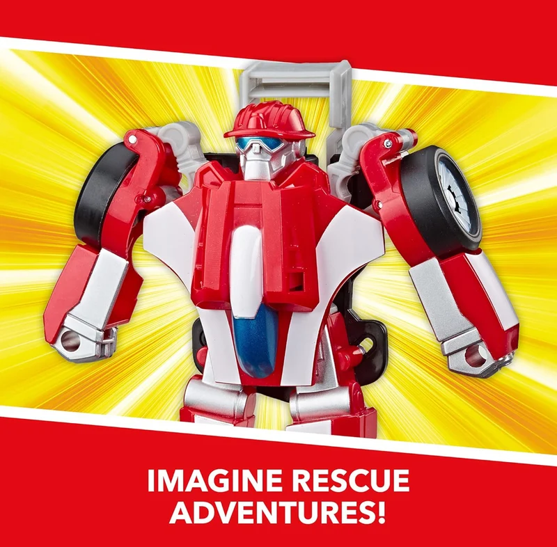 Transformers Playskool Heroes Rescue Bots Academy Road Rescue Team Trailer 4-Pack Converting Toy