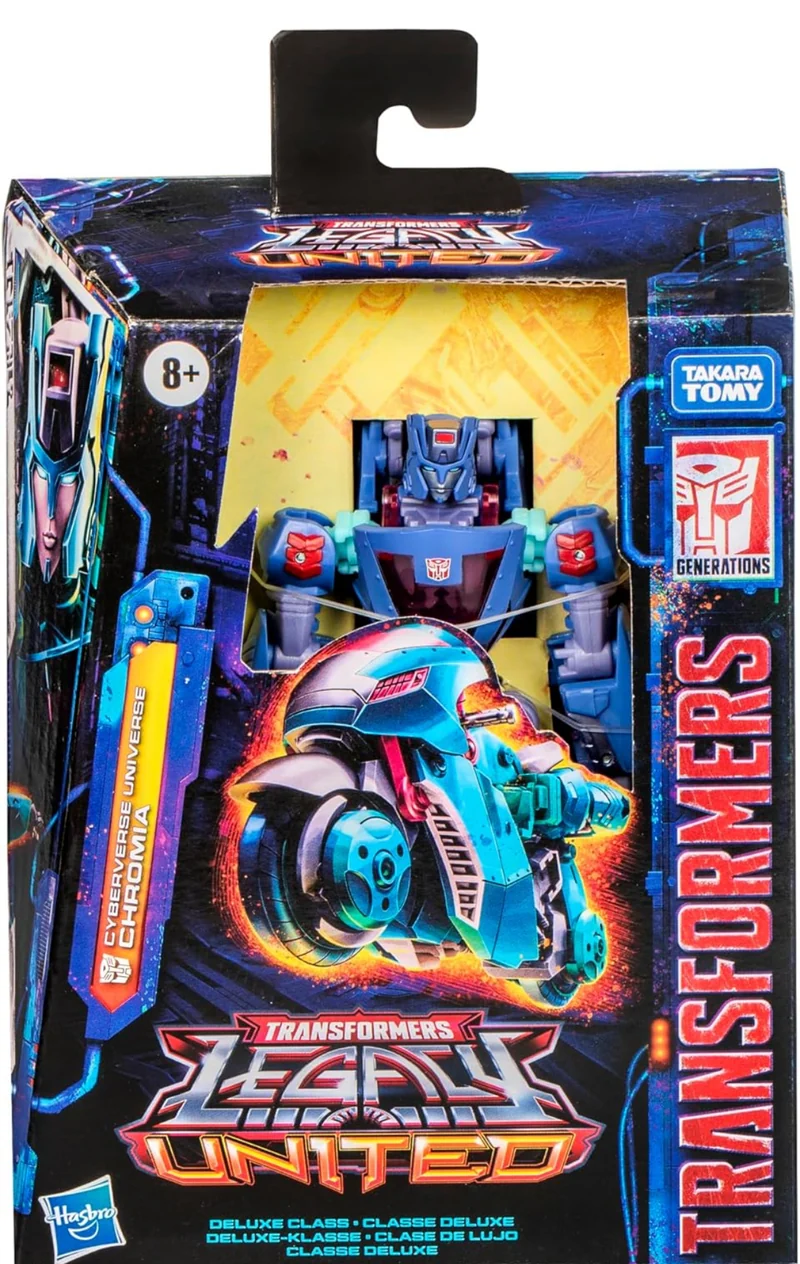 Transformers Legacy United Deluxe Class Cyberverse Universe Chromia, 5.5 inches Converting Action Figure (8)