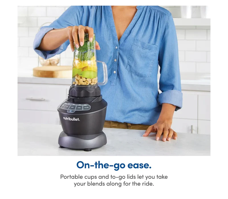 NutriBullet ZNBF30500Z Blender Combo 1200 Watt, 1200W, Dark Gray