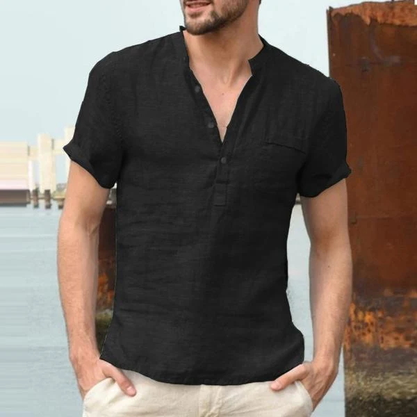 Chemise en lin respirant pour homme