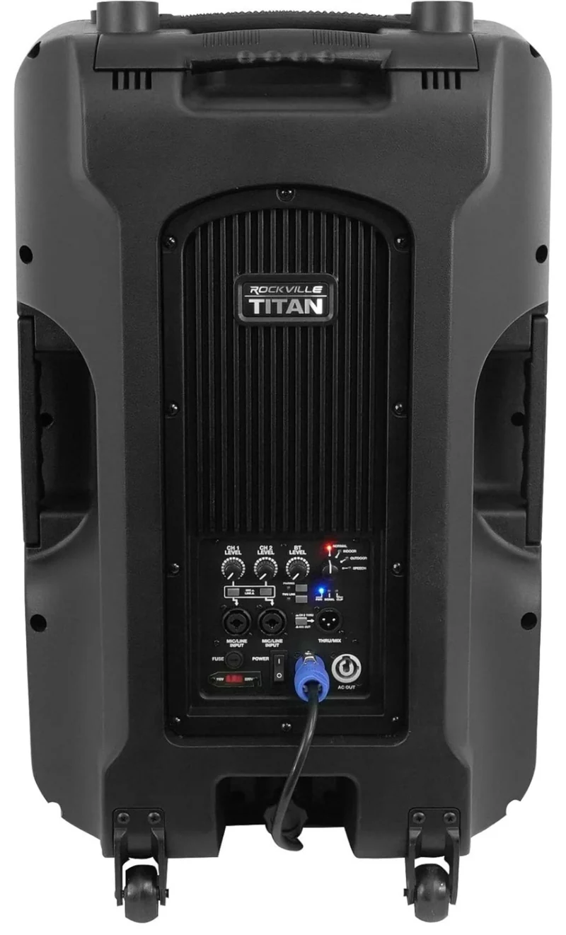Rockville Titan 15 15" 2000w Powered DJ PA Speaker/Bluetooth/DSP/Wireless Link, Black