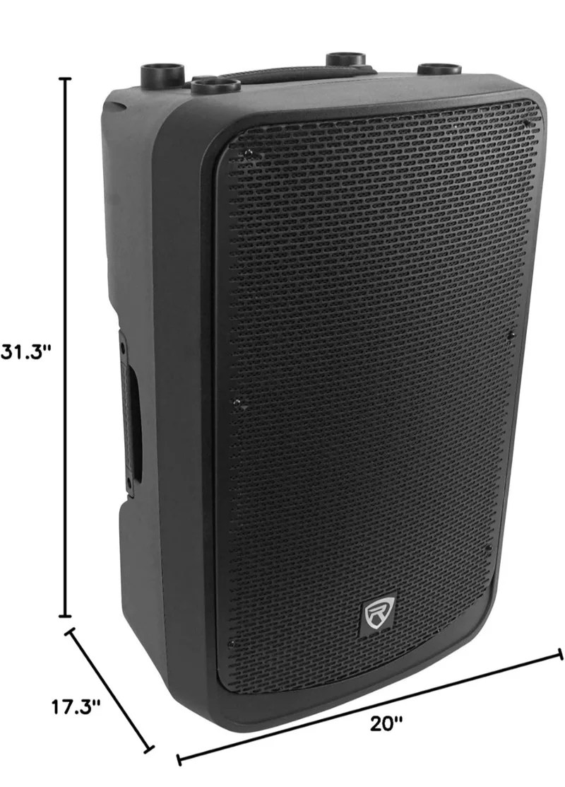 Rockville Titan 15 15" 2000w Powered DJ PA Speaker/Bluetooth/DSP/Wireless Link, Black