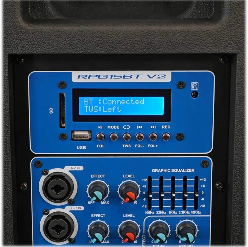 Rockville RPG15BT V2 15 inch Powered 1000W DJ PA Speaker BlueTooth/Wireless/Remote