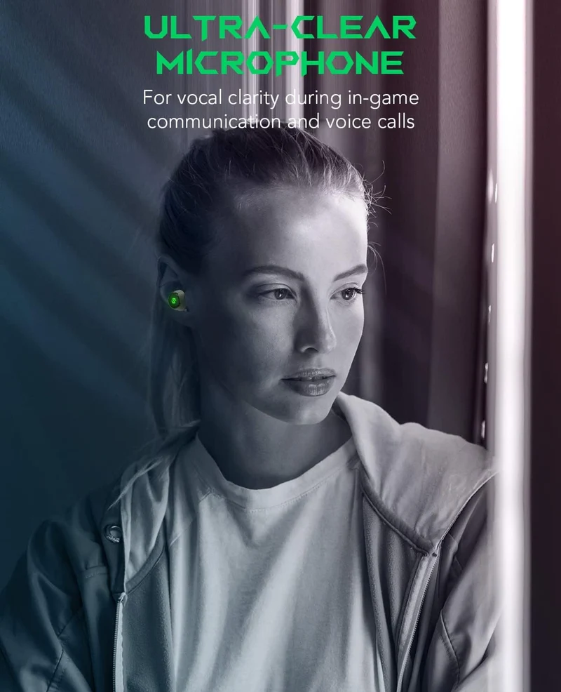 Black Shark Wireless Earbuds with 35ms Ultra-Low Latency w/ Studio-Quality Sound, IPX5 Waterproof