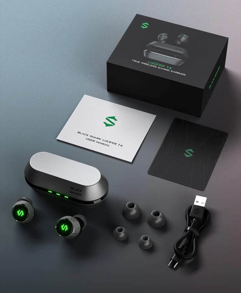 Black Shark Wireless Earbuds with 35ms Ultra-Low Latency w/ Studio-Quality Sound, IPX5 Waterproof