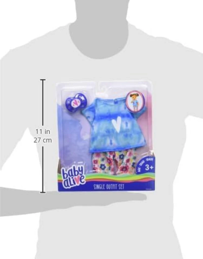 Baby Alive Single Outfit Set and Accessories, Tie Dye Tee, Fits Most 12" - 14" Dolls, Kids Toys for Ages 3 Up by Just Play