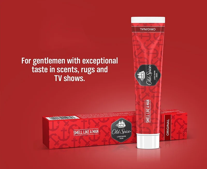 1 Original Old Spice Lather Shaving Cream Tube 70gms
