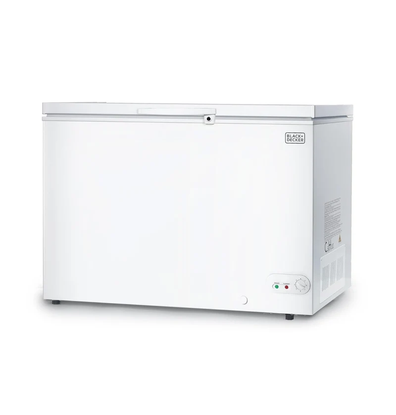 BLACK+DECKER 10 Cu. Ft. Chest Freezer, Deep Freezer with Top Opening, Freezer Chest with 2 Removable Storage Baskets, Mechanical Temperature Control, Manual Defrost, R600a Refrigerant,BCF1000E,White
