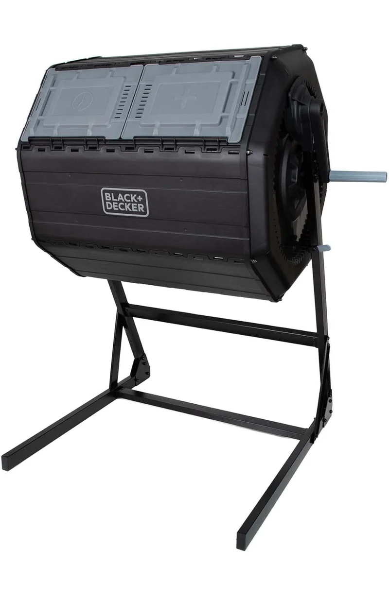 BLACK+DECKER 40-Gallon Dual Chamber Compost Tumbler Outdoor (BDSTGA9701)