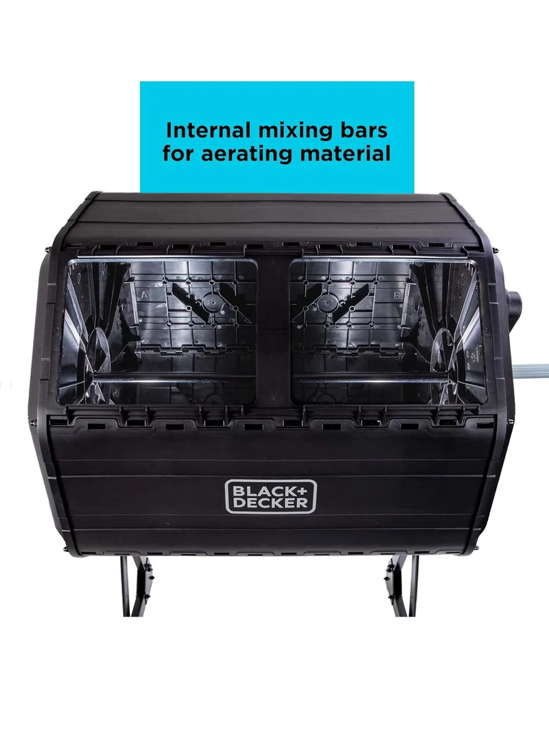 BLACK+DECKER 40-Gallon Dual Chamber Compost Tumbler Outdoor (BDSTGA9701)