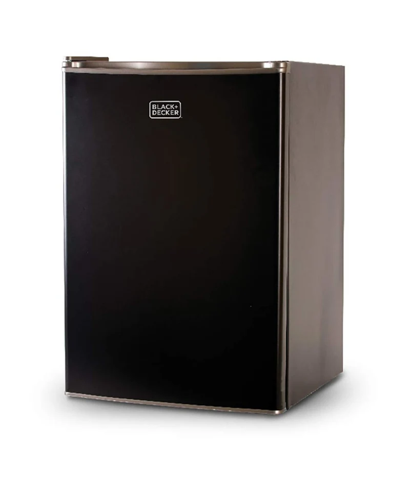 BLACK+DECKER BCRK25B Compact Refrigerator Energy Star Single Door Mini Fridge with Freezer, 2.5 Cubic Feet, Black