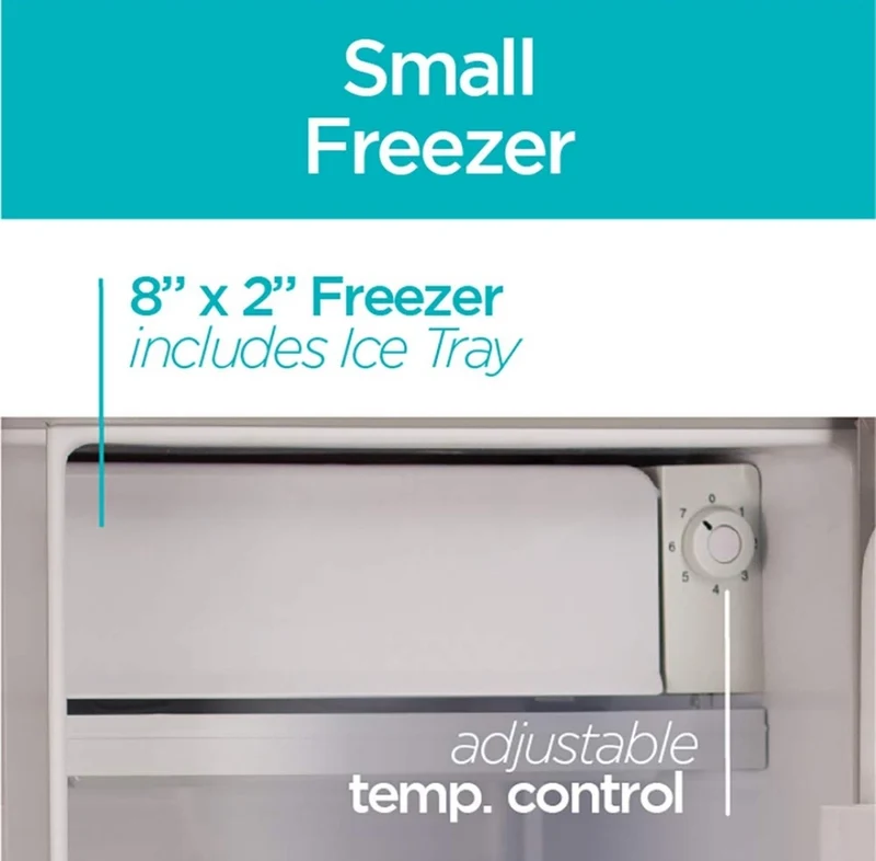 BLACK+DECKER 3.2 Cu. Ft. Compact Refrigerator, ENERGY STAR Certified Small Refrigerator, Single Door Mini Fridge with Freezer, Personal Fridge for Home/Dorm Room, R600a Refrigerant, VCM Stainless Look