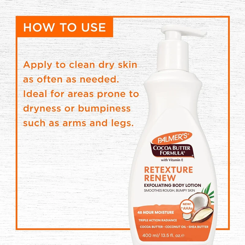 Palmer's Cocoa Butter Formula Retexture & Renew Exfoliating Body Lotion for Rough & Bumpy Skin - (13.5 oz)