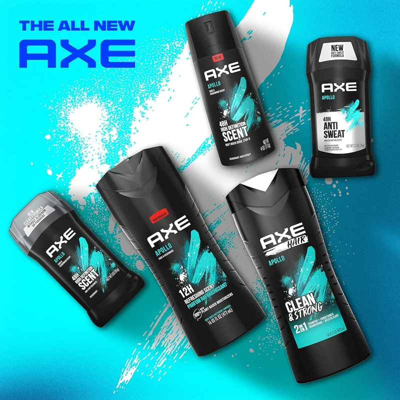 AXE Apollo Body Spray Deodorant for Long-Lasting Odor Protection, Sage & Cedarwood Deodorant - 4oz (Pack of 4)