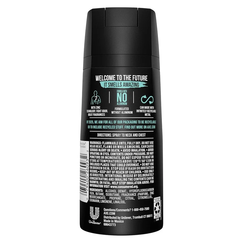 AXE Apollo Body Spray Deodorant for Long-Lasting Odor Protection, Sage & Cedarwood Deodorant - 4oz (Pack of 4)