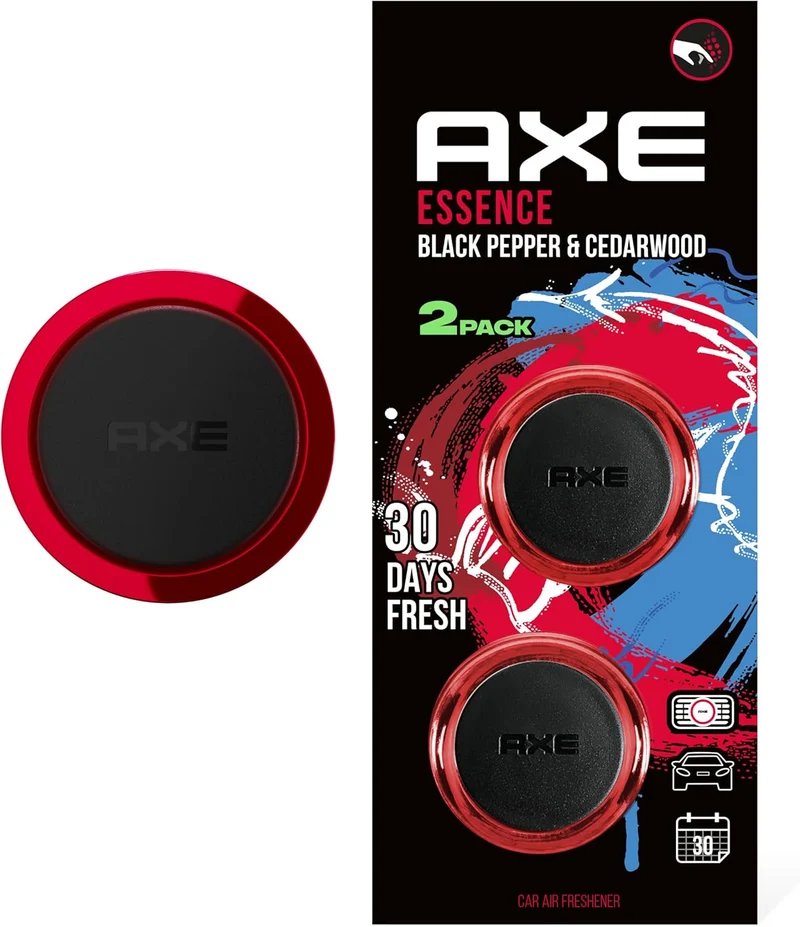 AXE Mini Vent Clip Car Air Freshener - 30 Days Fresh (Essence Scent - Pack of 2)