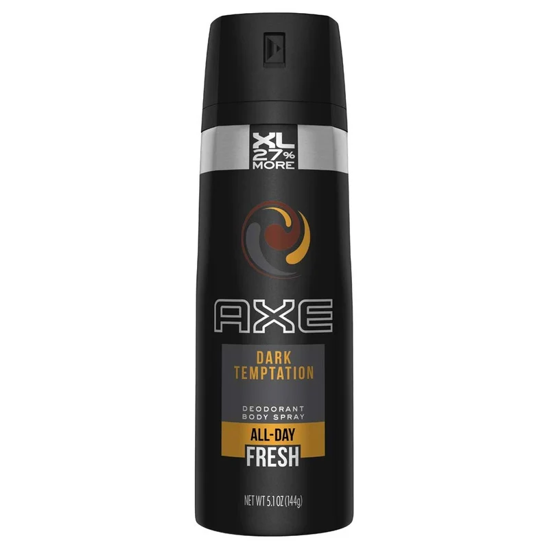 Axe Dark Temptation Deodorant Body Spray XL All Day Fresh - 5.07 Oz (Pack of 2)