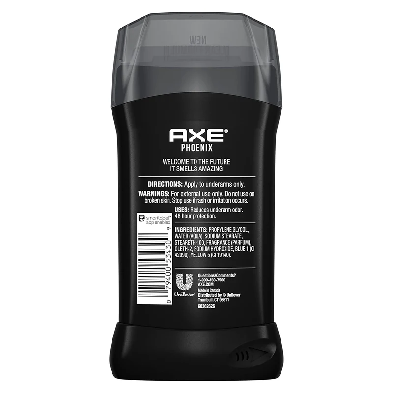 AXE Dual Action Deodorant Stick For Long Lasting Odor Protection, Phoenix Crushed Mint & Rosemary Scent - 3oz (Pack of 2)
