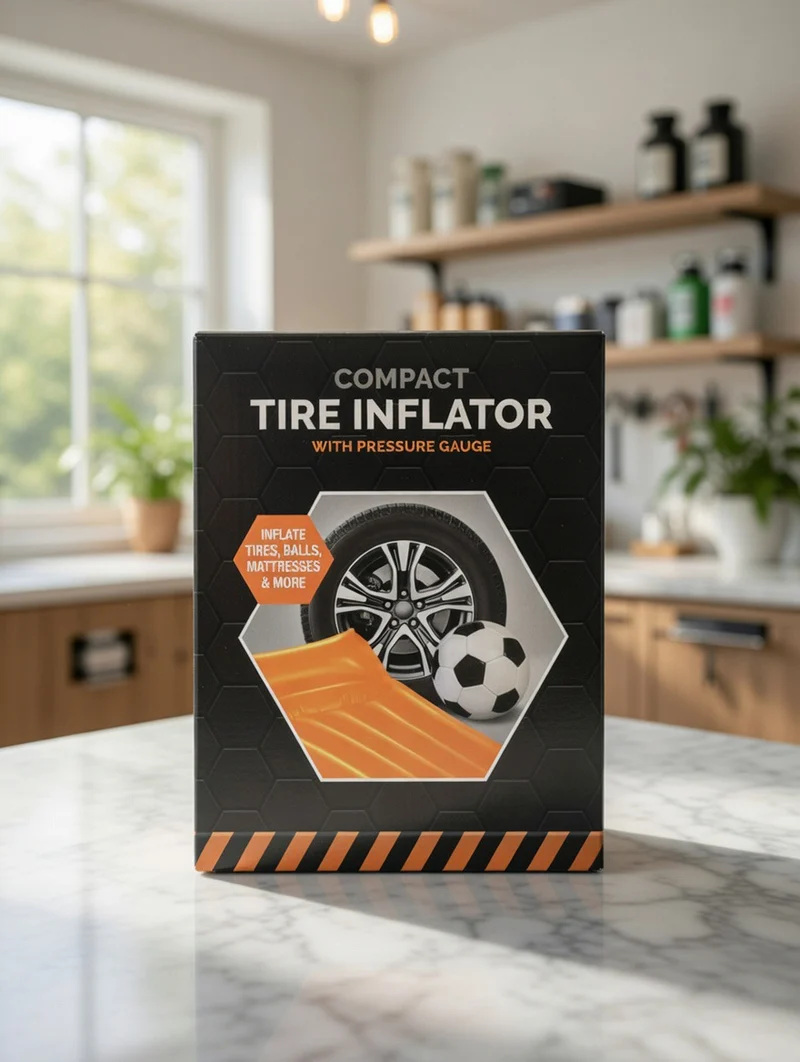 Torelli Tools Compact 12V Tire Inflator with Pressure Gauge