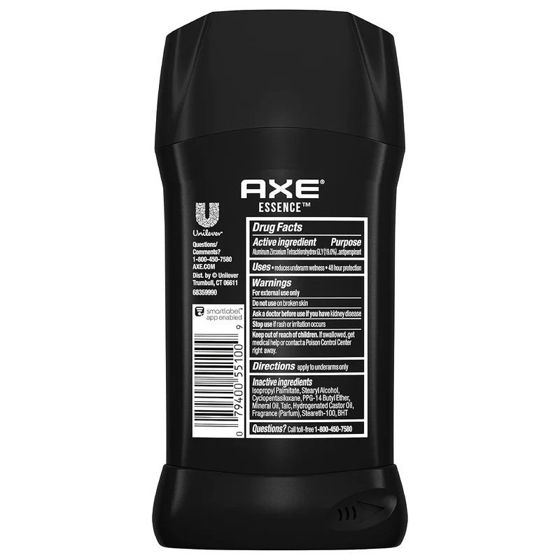 AXE Antiperspirant Deodorant For Men 48H Sweat And Odor Protection - Essence Black Pepper And Cedarwood Scent- 2.7oz (Pack of 2)