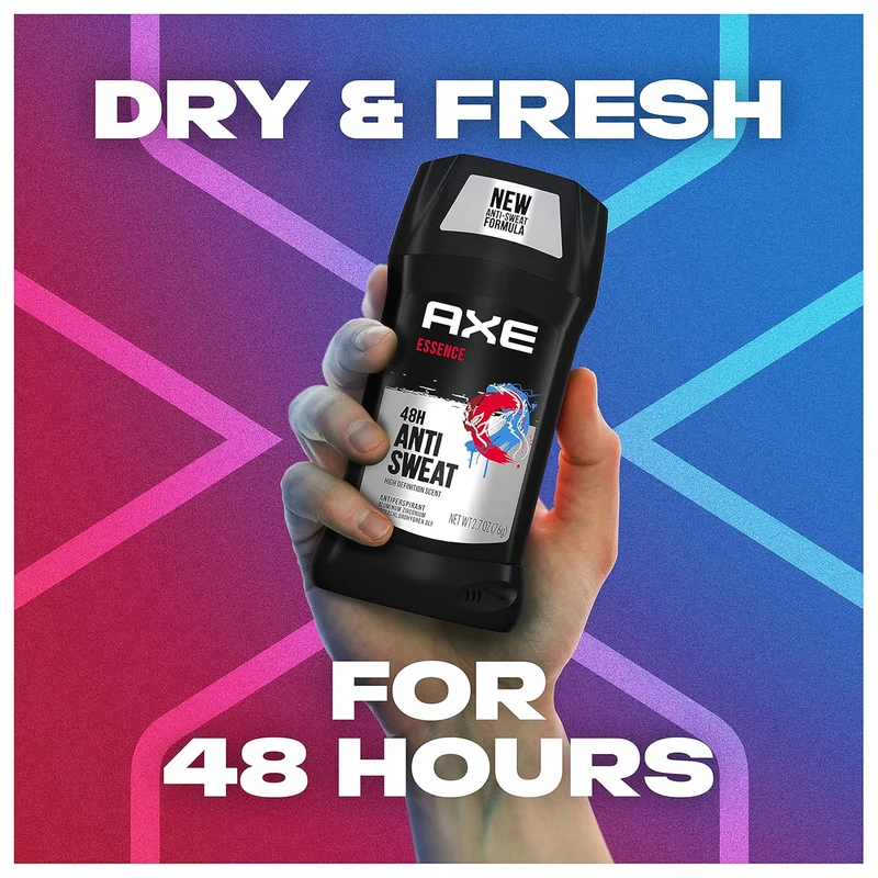 AXE Antiperspirant Deodorant For Men 48H Sweat And Odor Protection - Essence Black Pepper And Cedarwood Scent- 2.7oz (Pack of 2)