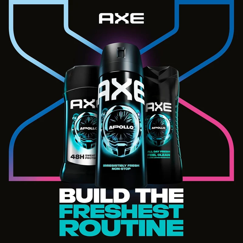 AXE Antiperspirant Deodorant Stick Apollo 48 Hour Sweat and Odor Protection for Long Lasting Freshness, Sage & Cedarwood Scent - 2.7 oz (Pack of 2)