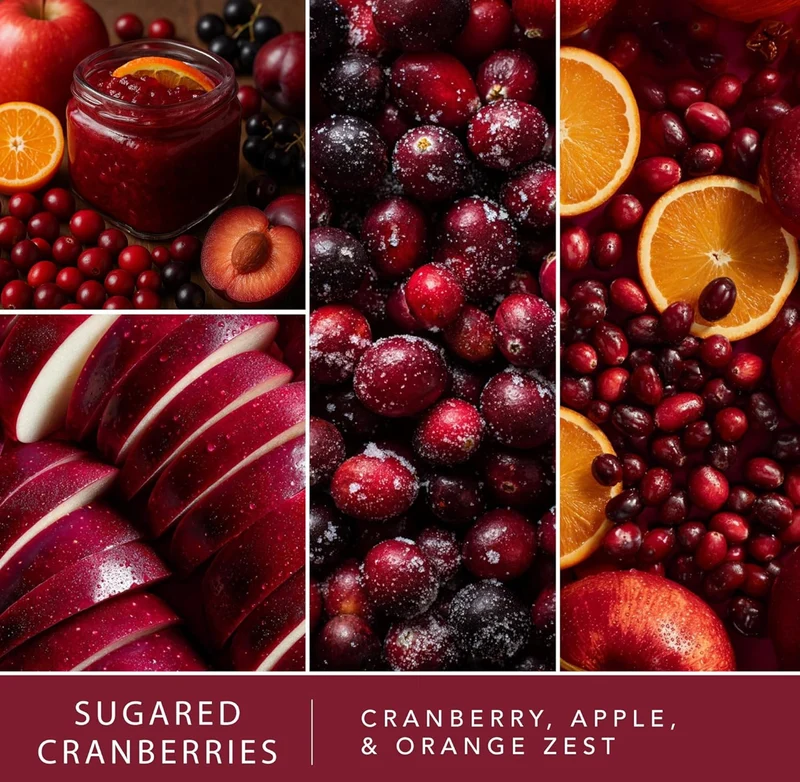 Scentsationals Wax Melts Strong Scent - Sugared Cranberries - Long Lasting Scented Melts for Warmers - 10oz (PACK OF 4)