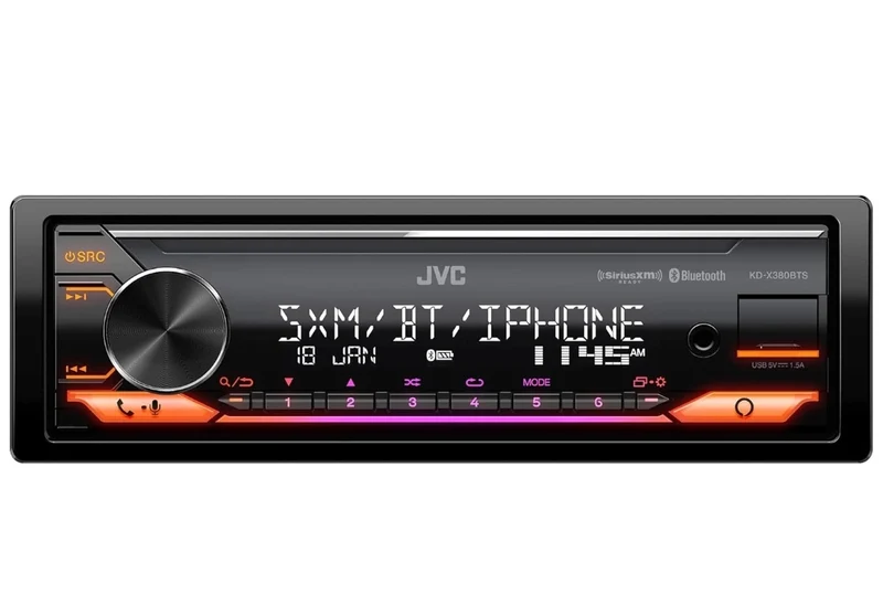 JVC KD-X380BTS Digital Media Car Receiver Featuring Bluetooth, USB, SiriusXM, Alexa