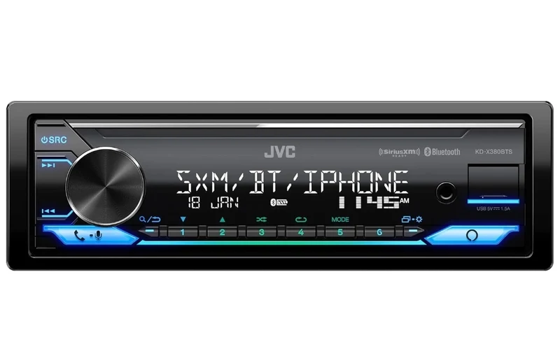JVC KD-X380BTS Digital Media Car Receiver Featuring Bluetooth, USB, SiriusXM, Alexa