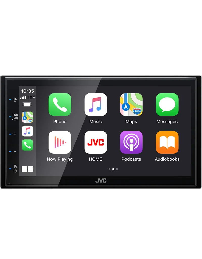 JVC KW-M560BT Apple CarPlay Android Auto Multimedia Player w/ 6.8" Capacitive Touchscreen, Bluetooth Audio and Hands Free Calling, MP3 Player, Double DIN, 13-Band EQ, SiriusXM, AM/FM Car Radio