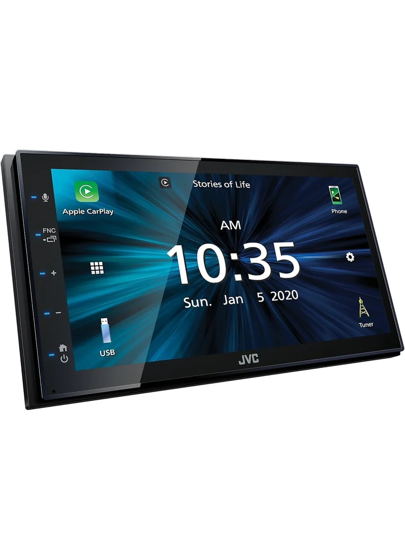 JVC KW-M560BT Apple CarPlay Android Auto Multimedia Player w/ 6.8" Capacitive Touchscreen, Bluetooth Audio and Hands Free Calling, MP3 Player, Double DIN, 13-Band EQ, SiriusXM, AM/FM Car Radio