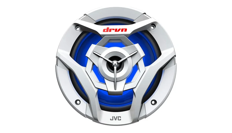 JVC CS-DR620MBL 6.5 Inch Car & Marine, Motor Sports, Car Audio Stereo 2- Way Speakers with Cool Built in RGB LED Lights, Weatherproof IPX5, 260 Watts, UV Protected Grills Included - Black