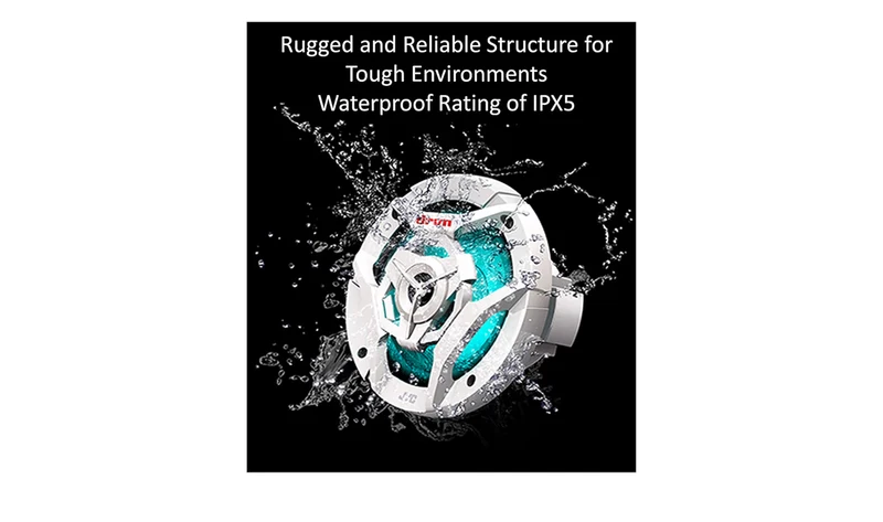 JVC CS-DR620MBL 6.5 Inch Car & Marine, Motor Sports, Car Audio Stereo 2- Way Speakers with Cool Built in RGB LED Lights, Weatherproof IPX5, 260 Watts, UV Protected Grills Included - Black